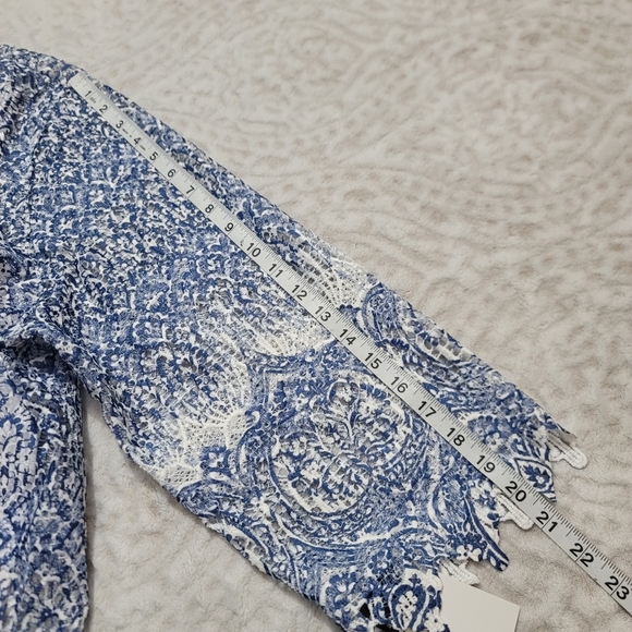 Alfred Dunner Denim Friendly Layered-Look Necklace Top Size 2X NWT White Blue - Picture 13 of 16